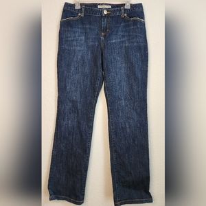 Tommy Hilfiger Low-Rise Jeans with Pink Stitching‎ on the Back Pockets, Size 10